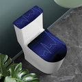 Blue Heartbeat Print Toilet Lid And Tank Cover Set