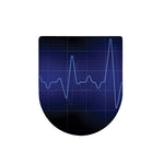 Blue Heartbeat Print Toilet Lid Cover
