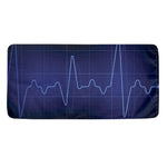 Blue Heartbeat Print Towel