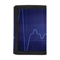 Blue Heartbeat Print Trifold Wallet