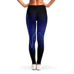 Blue Heartbeat Print Women's Leggings