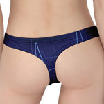 Blue Heartbeat Print Women's Thong