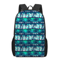 Blue Hibiscus Palm Tree Pattern Print 17 Inch Backpack