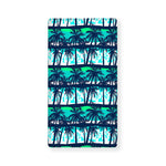 Blue Hibiscus Palm Tree Pattern Print Baby Crib Sheet