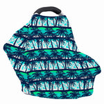 Blue Hibiscus Palm Tree Pattern Print Baby Seat Cover