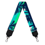 Blue Hibiscus Palm Tree Pattern Print Bag Strap