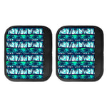 Blue Hibiscus Palm Tree Pattern Print Handle Covers