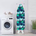Blue Hibiscus Palm Tree Pattern Print Ironing Board Cover