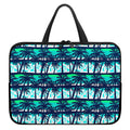 Blue Hibiscus Palm Tree Pattern Print Laptop Sleeve With Handle