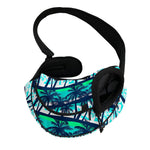 Blue Hibiscus Palm Tree Pattern Print Pet Sling Carrier