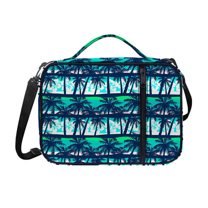 Blue Hibiscus Palm Tree Pattern Print Shoulder Strap Bible Bag