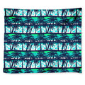 Blue Hibiscus Palm Tree Pattern Print Tapestry