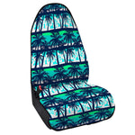 Blue Hibiscus Palm Tree Pattern Print Waterproof Car Seat Cover