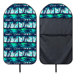 Blue Hibiscus Palm Tree Pattern Print Waterproof Car Seat Cover