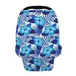 Blue Hibiscus Tropical Pattern Print Baby Seat Cover