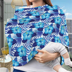 Blue Hibiscus Tropical Pattern Print Baby Seat Cover