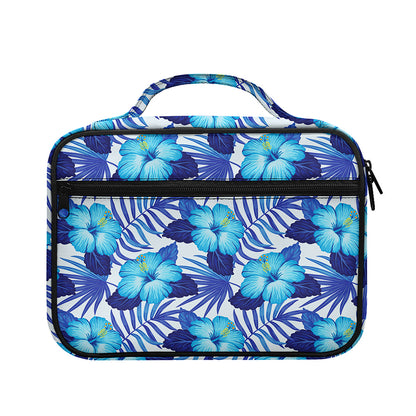 Blue Hibiscus Tropical Pattern Print Briefcase Bible Bag