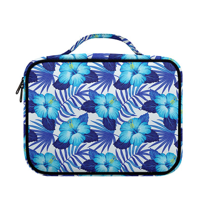 Blue Hibiscus Tropical Pattern Print Briefcase Bible Bag