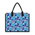 Blue Hibiscus Tropical Pattern Print Canvas Tote Bag
