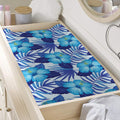 Blue Hibiscus Tropical Pattern Print Changing Pad Cover