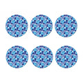 Blue Hibiscus Tropical Pattern Print Coaster Set
