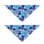 Blue Hibiscus Tropical Pattern Print Dog Bandana