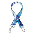 Blue Hibiscus Tropical Pattern Print Dog Seat Belt