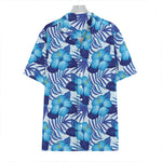 Blue Hibiscus Tropical Pattern Print Hawaiian Shirt