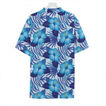 Blue Hibiscus Tropical Pattern Print Hawaiian Shirt