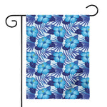 Blue Hibiscus Tropical Pattern Print House Flag