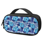 Blue Hibiscus Tropical Pattern Print Insulin Cooler Travel Case