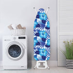 Blue Hibiscus Tropical Pattern Print Ironing Board Cover