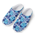 Blue Hibiscus Tropical Pattern Print Mesh Casual Shoes
