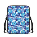 Blue Hibiscus Tropical Pattern Print Rectangular Crossbody Bag