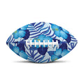 Blue Hibiscus Tropical Pattern Print Rugby Ball