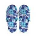 Blue Hibiscus Tropical Pattern Print Slippers
