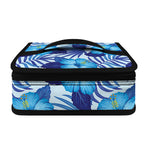 Blue Hibiscus Tropical Pattern Print Small Lunch Bag