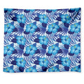 Blue Hibiscus Tropical Pattern Print Tapestry