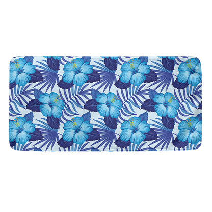 Blue Hibiscus Tropical Pattern Print Towel