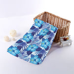 Blue Hibiscus Tropical Pattern Print Towel