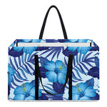 Blue Hibiscus Tropical Pattern Print Utility Tote Bag