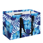 Blue Hibiscus Tropical Pattern Print Utility Tote Bag