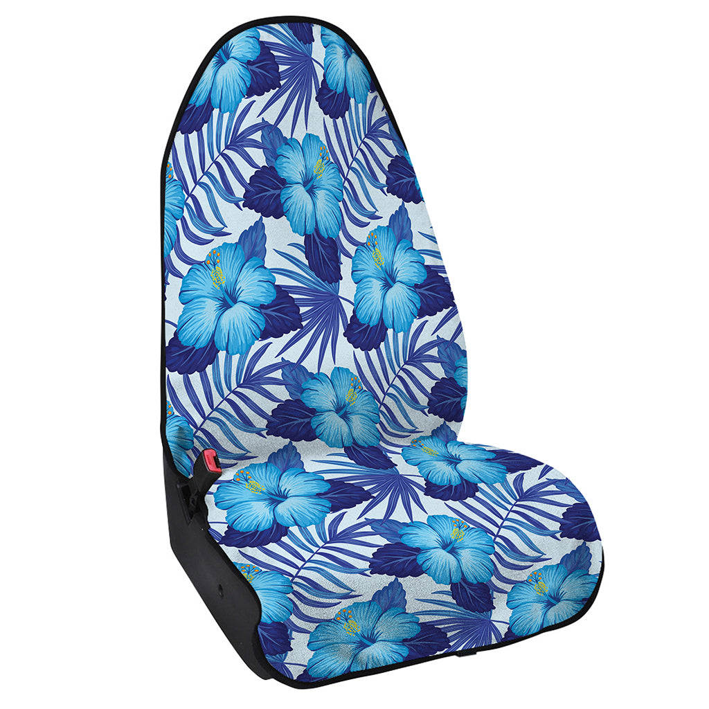 Blue Hibiscus Tropical Pattern Print Waterproof Car Seat Cover