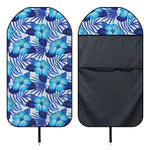 Blue Hibiscus Tropical Pattern Print Waterproof Car Seat Cover