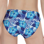 Blue Hibiscus Tropical Pattern Print Women's Panties