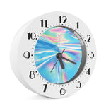 Blue Holographic Print Alarm Clock