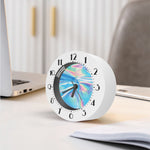 Blue Holographic Print Alarm Clock