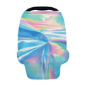Blue Holographic Print Baby Seat Cover