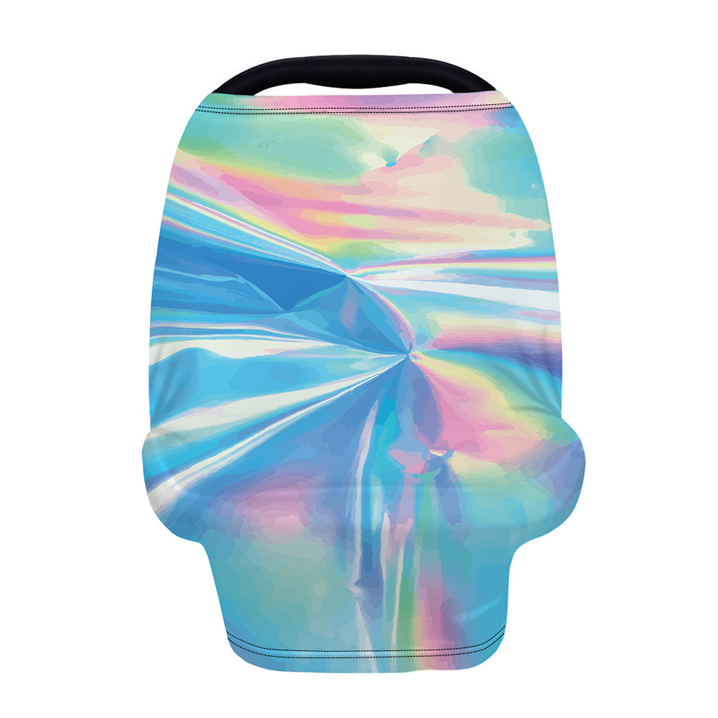 Blue Holographic Print Baby Seat Cover