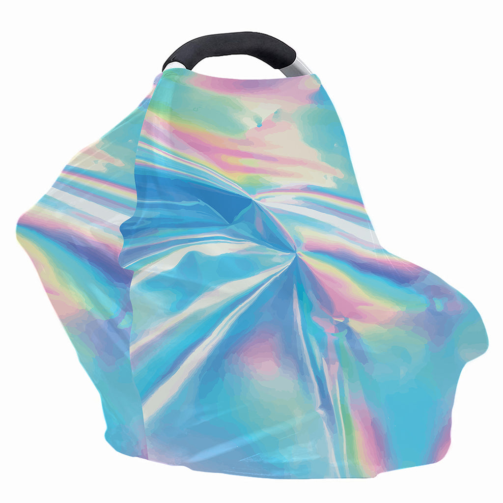 Blue Holographic Print Baby Seat Cover